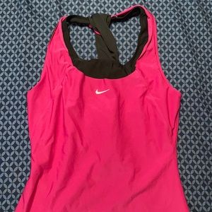 1.Women Nike dri-fit tank top two layers 2. Nike Grey/red tank top